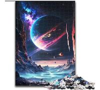 Jigsaw Puzzles for Adults 1000 Piece Space Saturn Valley Made of Wood, Unique DIY Home Decor Gift Idea 50x75cm Birthday Party for Men Women