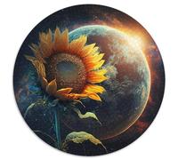 Jigsaw Puzzles for Adults 1000 Piece Space Sunflower Round Puzzles for 1000 Piece Relax & Challenge, Colorful Home Decor Art, for Friends 1000pcs (67.5x67.5cm)
