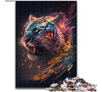 Jigsaw Puzzles for Adults 1000 Piece Space Tiger Made of Wood, High-Difficulty Brain Teaser for Teenagers 50x75cm for Family Interactive Game