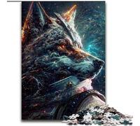 Jigsaw Puzzles for Adults 1000 Piece Space Wolf Made of Wood, Perfect DIY Art Decor Or Birthday Gift 50x75cm for Family Interactive Game