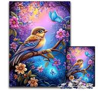 Jigsaw Puzzles for Adults 1000 Piece Sparrow And Butterfly Cardboard Jigsaw Puzzles Learning Educational Toys,is Ideal As Gifts for The Whole Family for Ages 14+ 26X38CM