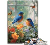 Jigsaw Puzzles for Adults 1000 Piece Sparrow by The Window for And 14 Years And over Interesting Stress Reduction Gifts for Friends And Family 50x75cm