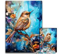 Jigsaw Puzzles for Adults, 1000 Piece Sparrow on The Tree Wooden Jigsaw Puzzles for Adults Educational Game Challenge Toy for Adult Teenagers 50X75CM