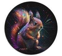 Jigsaw Puzzles for Adults 1000 Piece Spirit Dog Round Cardboard Jigsaw DIY Decoration Brain Challenging 1000pcs (67.5x67.5cm)