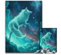 Jigsaw Puzzles for Adults, 1000 Piece Spirit Wolf cardboard Puzzles Brain Challenge Gift, Educational Activity for Teenagers 26X38CM/10.23x14.96inch
