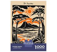 Jigsaw Puzzles for Adults 1000 Piece Sri Lanka Landscape Art Print Jigsaw for Adults Fun Games Wall Art Unique Birthday And Xmas Gifts 70x50cm/1000pcs