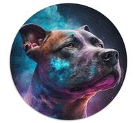 Jigsaw Puzzles for Adults 1000 Piece Staffordshire Bull Terriers Round Puzzles for 1000 Piece Relax & Challenge, Colorful Home Decor Art, for Friends 1000pcs (67.5x67.5cm)