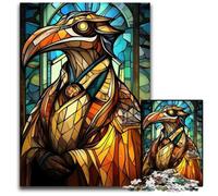 Jigsaw Puzzles for Adults 1000 Piece Stained Glass Bird Figure Paper Jigsaw Puzzles for Adults HighDifficulty Brain Teaser for Teenagers 1000 PCS(38x26cm)