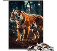 Jigsaw Puzzles for Adults, 1000 Piece Star Animal Tiger Puzzle Adult Game Gift Family Interactive Game Brain Challenge Gift (size : 26x38cm)