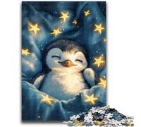 Jigsaw Puzzles for Adults 1000 Piece Star Penguin Stress Reliever Difficult Challenge Suitable for Desktop Decoration 26x38cm