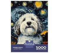 Jigsaw Puzzles for Adults 1000 Piece Starry Doggy Night -2 Puzzle for Adults Brain Teaser Game Enhance Memory Fun at Home Activities, 52x38cm/1000pcs