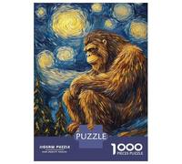 Jigsaw Puzzles for Adults 1000 Piece Starry Night Gorilla Puzzle for Adults Relaxing Games Hand Speed Race Fun Activities at Home 70x50cm/1000pcs