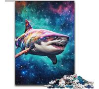 Jigsaw Puzzles for Adults, 1000 Piece Starry Night Sharks Puzzle Made of cardboard,Ideal for And Family Fun for Holidays, Birthdays 1000pcs(26x38cm)