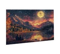 Jigsaw Puzzles for Adults 1000 Piece Starry Sky Jigsaw Puzzle-Colourful, Challenging Game/Brainteasing Adult Jigsaws, The Whole 3D Jigsaw Gifts for Women, Men Beautiful Decoration-Lake fr0-71