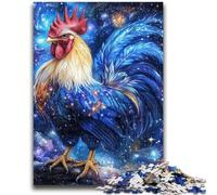 Jigsaw Puzzles for Adults 1000 Piece Starry Sky Rooster Help The Brain Exercise Addictive Toys to Cultivate Patience Artists Collection, Fine Art 50x75cm