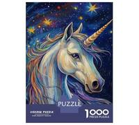 Jigsaw Puzzles for Adults 1000 Piece Starry Unicorn Majesty Puzzle for Adults Brain Teaser Game Enhance Memory Fun at Home Activities, 52x38cm/1000pcs