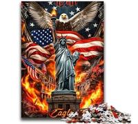 Jigsaw Puzzles for Adults 1000 Piece Statue of Liberty 1000 Pieces for Adults,Artistic Wall Decor & Birthday Gift Idea for Friends, Home Office (50x75cm)