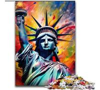 Jigsaw Puzzles for Adults 1000 Piece Statue of Liberty cardboard Jigsaw Puzzles for Adults size 26x38cm Brain-Challenging DIY Decorative Game, Family Interactive Toy