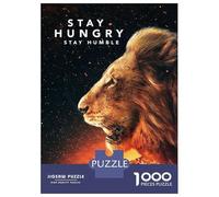 Jigsaw Puzzles for Adults 1000 Piece Stay Hungry Puzzle for Adults Brain Teaser Game Presents for Women Fun Activities at Home 52x38cm/1000pcs
