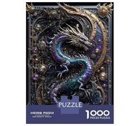 Jigsaw Puzzles for Adults 1000 Piece Steampunk Dragon Lord Puzzles for Adults Relax Games Pattern Assembly Christmas Birthday Gifts 38x26cm/1000pcs