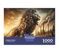 Jigsaw Puzzles for Adults 1000 Piece Steampunk Mechanical Lion Statue Jigsaw Puzzle Brain Teaser Game Stress Reliever Unique Birthday And Xmas Gifts 70x50cm/1000pcs