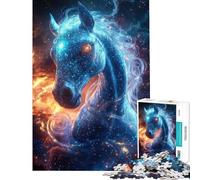 Jigsaw Puzzles for Adults 1000 Piece Stellar Phantom︰ The Cosmic Horse Puzzles for Adults Fun Games Wall Decoration Fun Activities at Home (Size 38x26cm)