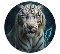 Jigsaw Puzzles for Adults 1000 Piece Storm Tiger Round Puzzles Challenging Brain Teaser for Teenagers,Perfect for Home Decor Or Gift (67.5x67.5cm)