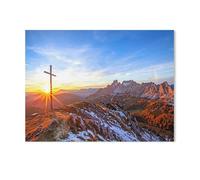 Jigsaw Puzzles for Adults 1000 Piece，Summit Cross in Sunlight，Classic Puzzle Teens Boys Girls Puzzles for DIY Intellective Educational Game, Gift Home Decor（50x70cm）-Y33