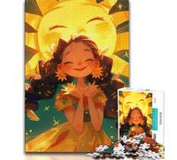 Jigsaw Puzzles for Adults 1000 Piece Sun Girl Teenager Jigsaw,Challenging Game Toys Wall Decoration Unique Birthday And Xmas Gifts (size 38x26cm)