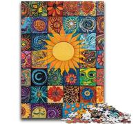 Jigsaw Puzzles for Adults 1000 Piece Sun Smiling Collage Adult Jigsaw,Game Toys Every Piece Is Unique - Challenging Family Fun Game (50x75cm)