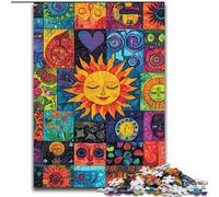 Jigsaw Puzzles for Adults 1000 Piece Sun Smiling Collage, Family Entertainment Toys Is Ideal As Gifts for The Whole Family for 14+ (Size 50x75cm)