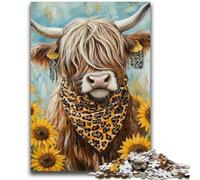 Jigsaw Puzzles for Adults 1000 Piece Sunflower Yak Toys Educational Games Stress Relieving Unique Home Decor And Gifts 50x75cm