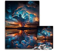 Jigsaw Puzzles for Adults 1000 Piece Sunset Beach Storm Wooden Puzzles Adult Game Gift Family Interactive Game Brain Challenge Gift 50x75CM/19.68x29.52inch