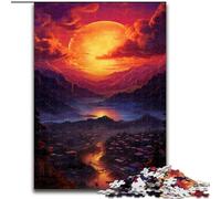 Jigsaw Puzzles for Adults 1000 Piece Sunset over The City with Trees Jigsaw Puzzle Made of Wood,Challenging Brain Teaser for Teenagers, Family Fun Interactive Game 1000pcs(50x75cm)