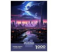 Jigsaw Puzzles for Adults 1000 Piece Synthetic City Realm Puzzle for Adults Relaxing Games Hand Speed Race Fun Activities at Home 38x26cm/1000pcs