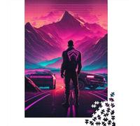Jigsaw Puzzles for Adults 1000 Piece Synthwave3 Puzzles for Adults Woodenboard Puzzles Funny Gift 1000pcs (75x50cm)