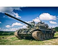 Jigsaw Puzzles For Adults 1000 Piece T 55 Soviet Made Post WWII Era Battle Tank Photo Photograph Family Funny Challenging Holiday Puzzles for Adults Puzzle Gift for Women Men Seniors