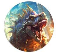 Jigsaw Puzzles for Adults 1000 Piece T Rex Dinosaur Fury Cardboard Jigsaw Perfect for Teenagers & Collectors, Ideal Home Decor & Travel Gift (Size 67.5x67.5cm)