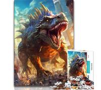 Jigsaw Puzzles for Adults 1000 Piece T Rex Dinosaur Fury Puzzles for Adults,Stress Reliever Difficult Challenge Unique Home Decor And Gifts 38x26cm
