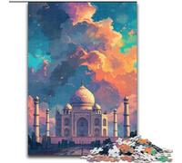 Jigsaw Puzzles for Adults 1000 Piece Taj Mahal Jigsaw Puzzles Made of cardboard, Teenager Stress Reduction Cool Unique Gift for Family 1000pcs(26x38cm)
