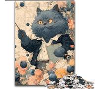 Jigsaw Puzzles for Adults, 1000 Piece Teacher Cat cardboard Jigsaw Puzzles for Adults 26X38CM Erfect for Home Decor, Birthdays, Holidays, And Gifts