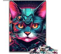 Jigsaw Puzzles for Adults 1000 Piece Tech Cat 1000 Pieces Puzzle Gifts Home Decor Gift, Brain Teaser Game (Size 50x75 cm)