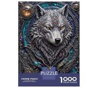 Jigsaw Puzzles for Adults 1000 Piece Techno Wolf Steampunk Jigsaw Puzzle Brain Teaser Game Stress Reliever Unique Birthday And Xmas Gifts 70x50cm/1000pcs