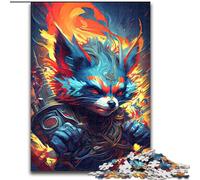 Jigsaw Puzzles for Adults, 1000 Piece The Angry Powerful Raccoon Puzzles for Adults size 26x38cm for Teenagers & Family Fun - DIY Brain Teaser Game Gift