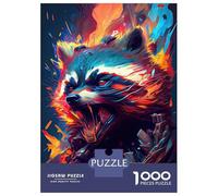 Jigsaw Puzzles for Adults 1000 Piece The Cheeky Raccoon Puzzle for Adults Brain Teaser Game Presents for Women Fun Activities at Home 38x26cm/1000pcs