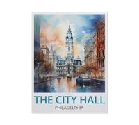 Jigsaw Puzzles for Adults 1000 Piece,The City Hall Philadelphia,Classic Puzzle Teens Boys Girls Puzzles for DIY Intellective Educational Game, Gift Home Decor(50x70cm)-U33