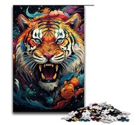 Jigsaw Puzzles for Adults 1000 Piece The Colorful And Psychedelic King of Beasts Wooden Puzzle Learning Educational Toys Family Games 75x50cm