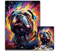 Jigsaw Puzzles for Adults 1000 Piece The Colorful Psychedelia of A Gentle Bulldog Puzzles for Adults for Home Decor Ideal Christmas & New Year Gift for Teenagers 1000 PCS(75x50cm)