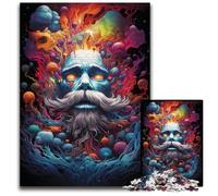 Jigsaw Puzzles for Adults 1000 Piece The Colorful Psychedelia of The Mysterious Old Man Challenging Puzzles Interactive Family Game Brain Challenge Educational Toy 1000 PCS(75x50cm)