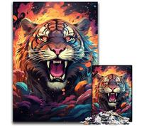 Jigsaw Puzzles for Adults 1000 Piece The Colorful Psychedelia of The Mysterious Tiger Jigsaw Puzzles Perfect for Halloween Christmas Birthday Gift 1000 PCS(75x50cm)